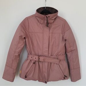 Lole Dusty Rose Down Coat W/Belt Size S